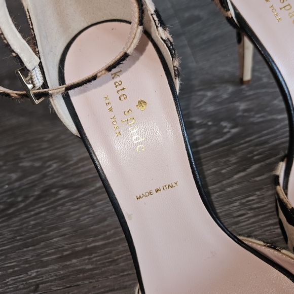 Kate SpadeNew York ismay Leopard Print open toe heel with bow - Picture 3 of 7